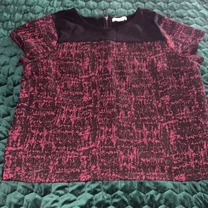 2x Maroon Zipper Back Blouse